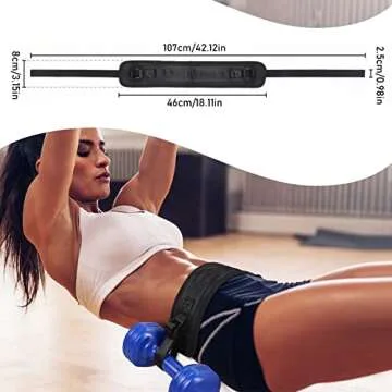 Gsbomzap Hip Thrust Belt for Dumbbells, Kettlebells, Plates, up to 50kg/110lbs, Exercise Booty Belt for Hip Thrusts, Glute Bridge, Lunges, Non-Slip Hip Belt Pad for Home Gym Butt Fitness Workout