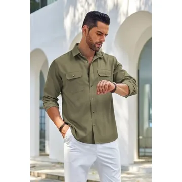 COOFANDY Men's Lightweight Casual Shirt Jacket for All Occasions