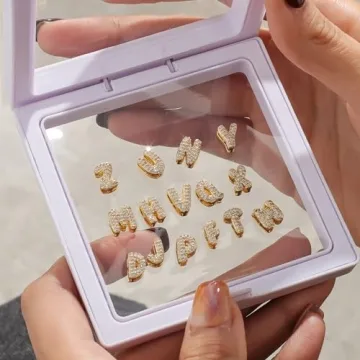 3D Bubble Name Necklace Personalize Gold Pendant Gift