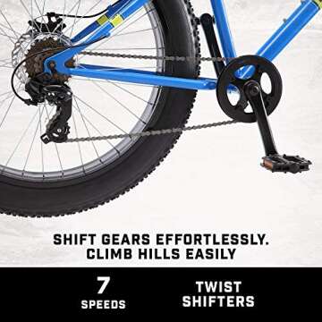 Mongoose Dolomite Fat Tire Mountain Bike, for Men and Women, 26 Inch Wheels, 4 Inch Wide Knobby Tire...