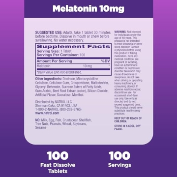 Natrol Melatonin Fast Dissolve Tablets for Restful Sleep