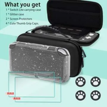TIKOdirect Nintendo Switch Lite Case - Glittery Protection