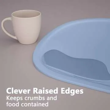 Cuddle Campus Set of 3 Silicone Placemats with Raised Edges for Kids,Toddlers,Babies, Non-Slip Dinning Table Mat, Baby Eating Mat, Food Mat