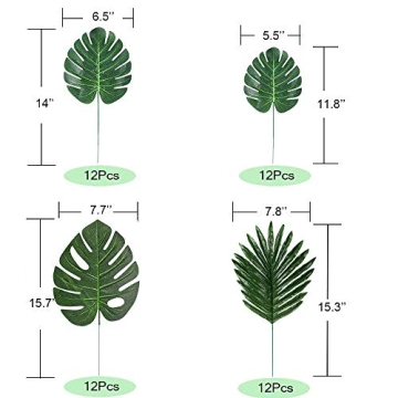 Giftown Tropical Palm Leaves - Perfect for Parties and Decor