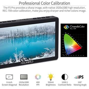 FEELWORLD F5 Pro V4 6 Inch Touchscreen DSLR Monitor