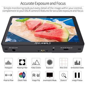 FEELWORLD F5 Pro V4 6 Inch Touchscreen DSLR Monitor
