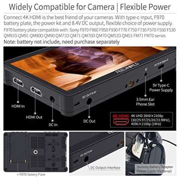 FEELWORLD F5 Pro V4 6 Inch Touchscreen DSLR Monitor