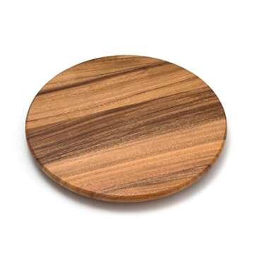 Lipper International Acacia Wood 16" Lazy Susan Kitchen Turntable