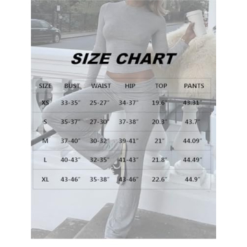 AYWA Women's Fitted Lounge Set with Flare Pants and T-shirt