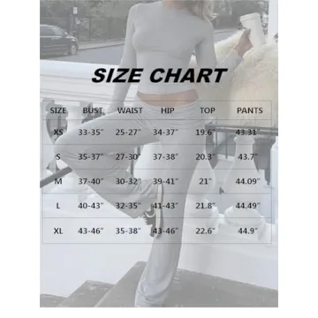 AYWA Women's Fitted Lounge Set with Flare Pants and T-shirt