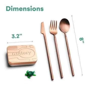 Outlery Reusable Utensils with Case - Portable Silverware Camping Cutlery Set with Collapsible Fork, Knife, Spoon, and Metal Chopsticks for Camp and Travel