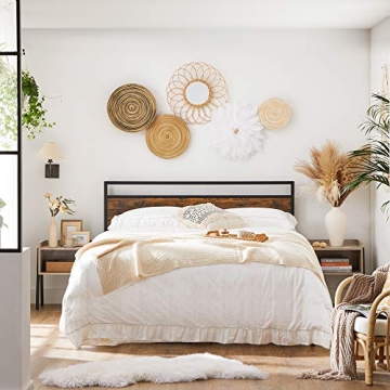 Stylish VASAGLE Metal Queen Bed Frame with Storage
