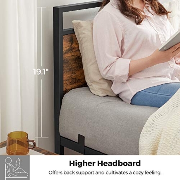 Stylish VASAGLE Metal Queen Bed Frame with Storage