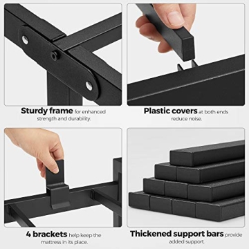 Stylish VASAGLE Metal Queen Bed Frame with Storage