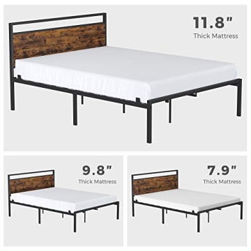 Stylish VASAGLE Metal Queen Bed Frame with Storage