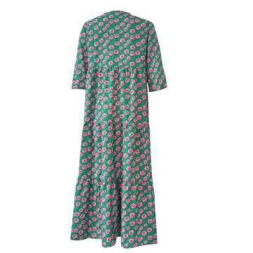 Women's 2024 Summer Maxi Dress Spaghetti Strap Spring Casual Boho V Neck Split Beach Long Flowy Dresses Trendy