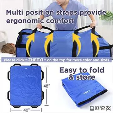 ZHEEYI 48" Positioning Bed Pad with Handles - Caregiver Essential