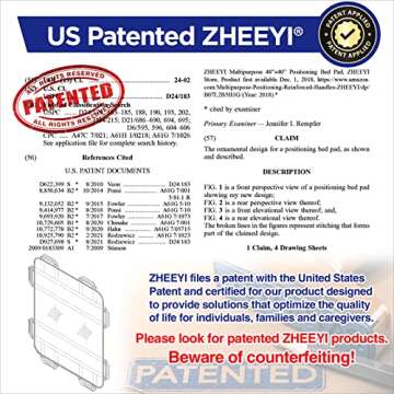 ZHEEYI 48" Positioning Bed Pad with Handles - Caregiver Essential