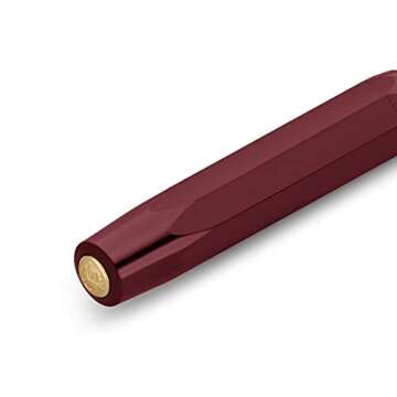 Kaweco CLASSIC SPORT Fountain Pen Bordeaux with 23 Carat Gold-Plated Steel Nib and Iridium Tip for Ink Cartridges I Sport Fountain Pen 13 cm I Nib: EF (Extra Fine)