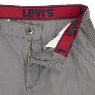 Levi's Boys' Cargo Shorts, Steel Grey, 5