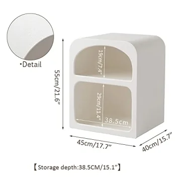 BOOMLATU 21.6" Modern Nightstand - Sleek & Functional Table