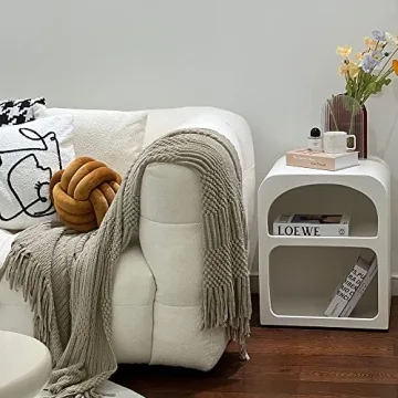 BOOMLATU 21.6" Modern Nightstand - Sleek & Functional Table