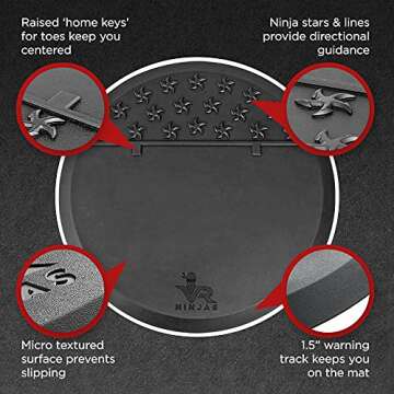 VR Ninjas Non Slip Gaming Mat for Comfort & Safety