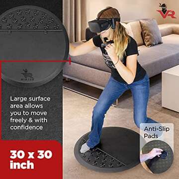 VR Ninjas Non Slip Gaming Mat for Comfort & Safety