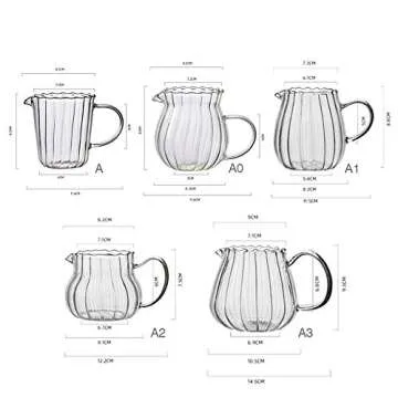Ochine Elegant Wave Shaped Glass Creamer Pitcher