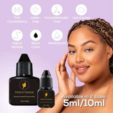 Venus Visage Professional Eyelash Glue - Quick Dry & Strong Bond