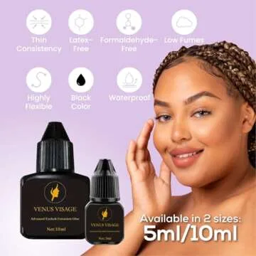 Venus Visage Professional Eyelash Glue - Quick Dry & Strong Bond