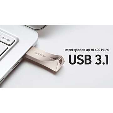 SAMSUNG BAR Plus 256GB USB 3.1 Flash Drive with 400MB/s Speed
