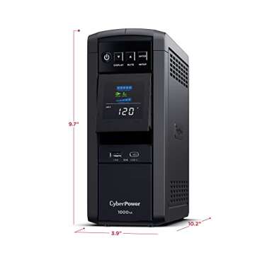 CyberPower CP1000PFCLCD UPS System with 10 Outlets