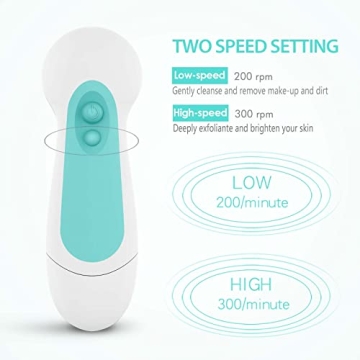 CLSEVXY Waterproof Facial Cleaning Brush Set for All Skin Types