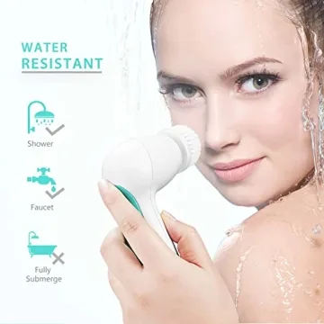 CLSEVXY Waterproof Facial Cleaning Brush Set for All Skin Types