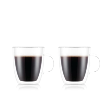 Bodum 15oz Bistro Double Wall Mugs | Insulated and Elegant