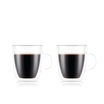 Bodum 15oz Bistro Double Wall Mugs | Insulated and Elegant