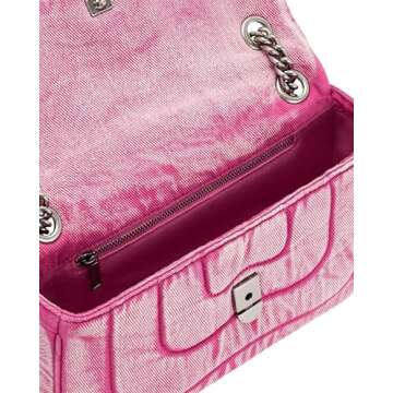 JW PEI Quilted Women's Crossbody Bag - Denim Pink
