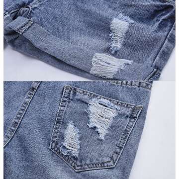 AvaCostume Womens Wash Jumper Denim Overall Shorts, L