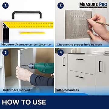 MeasurePro Cabinet Door & Drawer Hardware Installation Template Kit Made in The USA