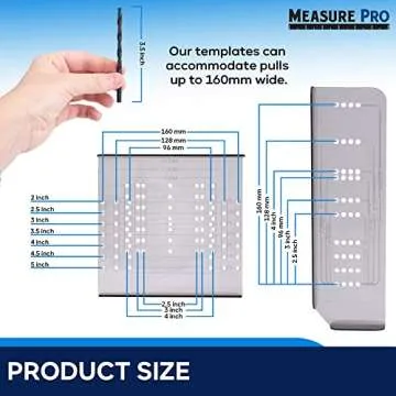 MeasurePro Cabinet Door & Drawer Hardware Installation Template Kit Made in The USA