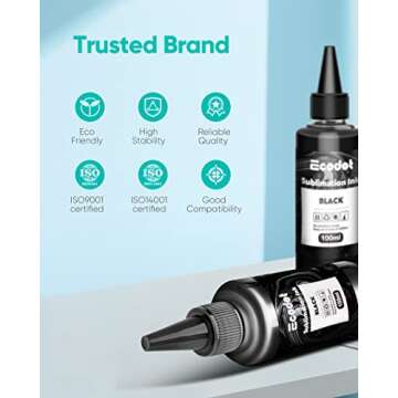 ecodot Black Sublimation Ink for all Heat Transfer Projects