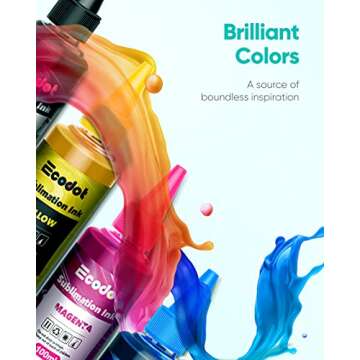 ecodot Black Sublimation Ink for all Heat Transfer Projects