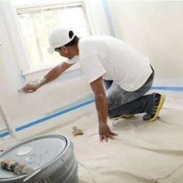 Rocky Mountain Goods 1 Mil Clear Plastic Drop Cloth - 9 ft x 12 ft (3 Pack) - or Painting, Cover Furniture, Walls, Doors - Tear Resistant - Painters Recommended Grade - Indoor/Outdoor - USA