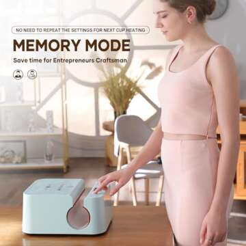 HTVRONT Auto Tumbler Heat Press Machine - Mug Heat Press Heat Up Fast & Even, Professional Tumbler Press High-Security for 2.95-3.18inch Sublimation Tumblers, Cups, Glasses and Mugs (Blue)