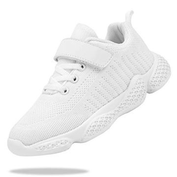 Santiro Kids White Tennis Shoes - Lightweight & Breathable Sneakers for Active Kids