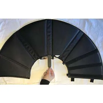 All Four Paws Comfy Cone Pet Cone for Dogs, Cats, Large, Black - Comfortable Soft Dog Cone Collar Alternative for After Surgery, Wound Care, Spay, Neuter - Dog and Cat Recovery Elizabethan-Collar