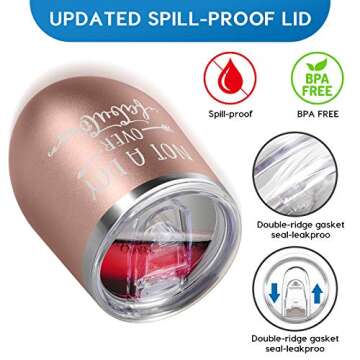 Christmas Gifts for Women - Insulated Wine Tumbler and Candles Gift Set 4 Pack Gifts for Women Mom Sister Friends Female - Stainless Steel Wine Tumbler with Lid - Funny Wine Tumblers for Women