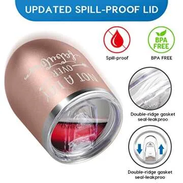 Christmas Gifts for Women - Insulated Wine Tumbler and Candles Gift Set 4 Pack Gifts for Women Mom Sister Friends Female - Stainless Steel Wine Tumbler with Lid - Funny Wine Tumblers for Women