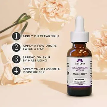 SKIN DEVA 20% Argireline Serum with Matrixyl 3000 Pure Hyaluronic Acid Serum For Face Deep Wrinkle Reducer Anti Aging Tones Skin and Stimulates Collagen Peptides Serum For Face